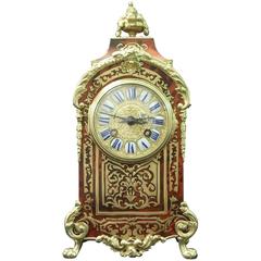 French 19th Century Boulle Mantel Clock French 19th Century Boulle Mantel Clock