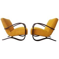 Set of Two Jindrich Halabala H 269 Armchairs, 1930s