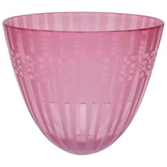 Vintage Glass Vase in Violet Coloration 