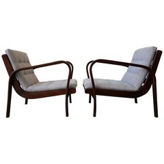 Set of Two Kozelka & Kropacek Armchairs, 1950s