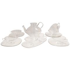 Wagenfeld Bauhaus Glass Tea Set, Germany, 1957