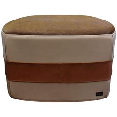 Trussardi Casa Ottomans Pouf 414, Cowhide, Maryland Lux Leather