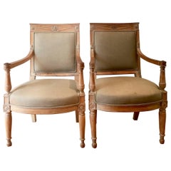 Pair of French Directoire Period Fauteuils 7