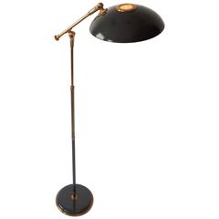 Dark Teal  Telescopic Floor Lamp in the style of Gerald Thurston  , 1960s , USA