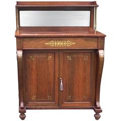 Antique Regency Rosewod and Brass Inlaid Chiffonier