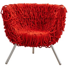 Red "Vermelha" Armchair by Fernando and Humberto Campana for Edra, 1998