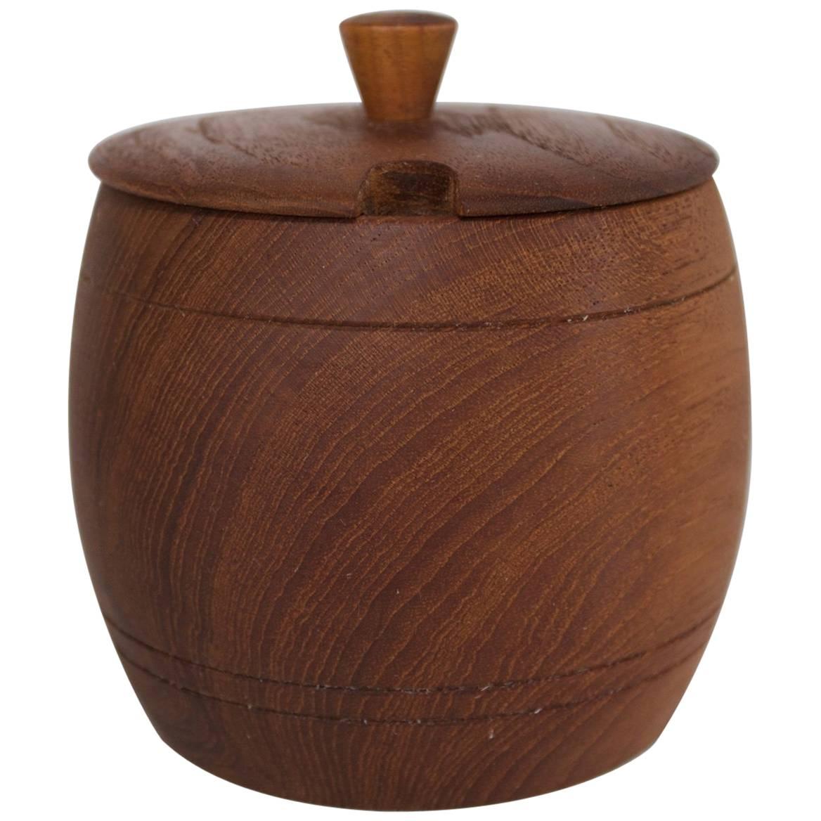 Swedish Teak Jar with Lid and Inner Cup by Ståko Stålkompaniet, 1960s-1970s For Sale