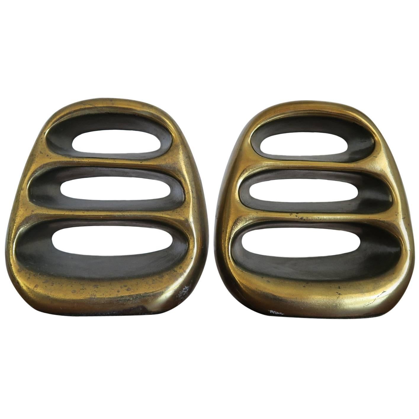 Pair of Brass Bookends by Ben Seibel, 1950s For Sale