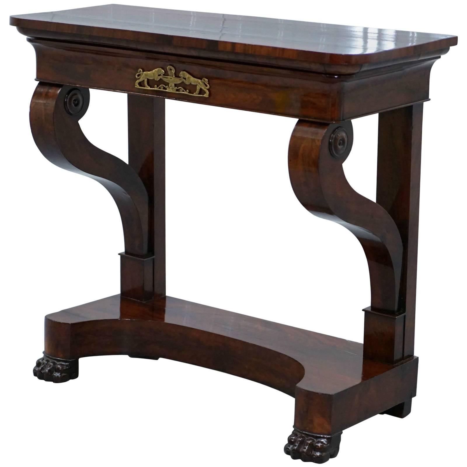 Restored Original Stamped James Winter & Sons circa 1840 Mahogany Console Table