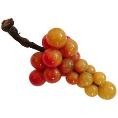 Vintage Large Alabaster Painted Grapes, Italy, 1950s