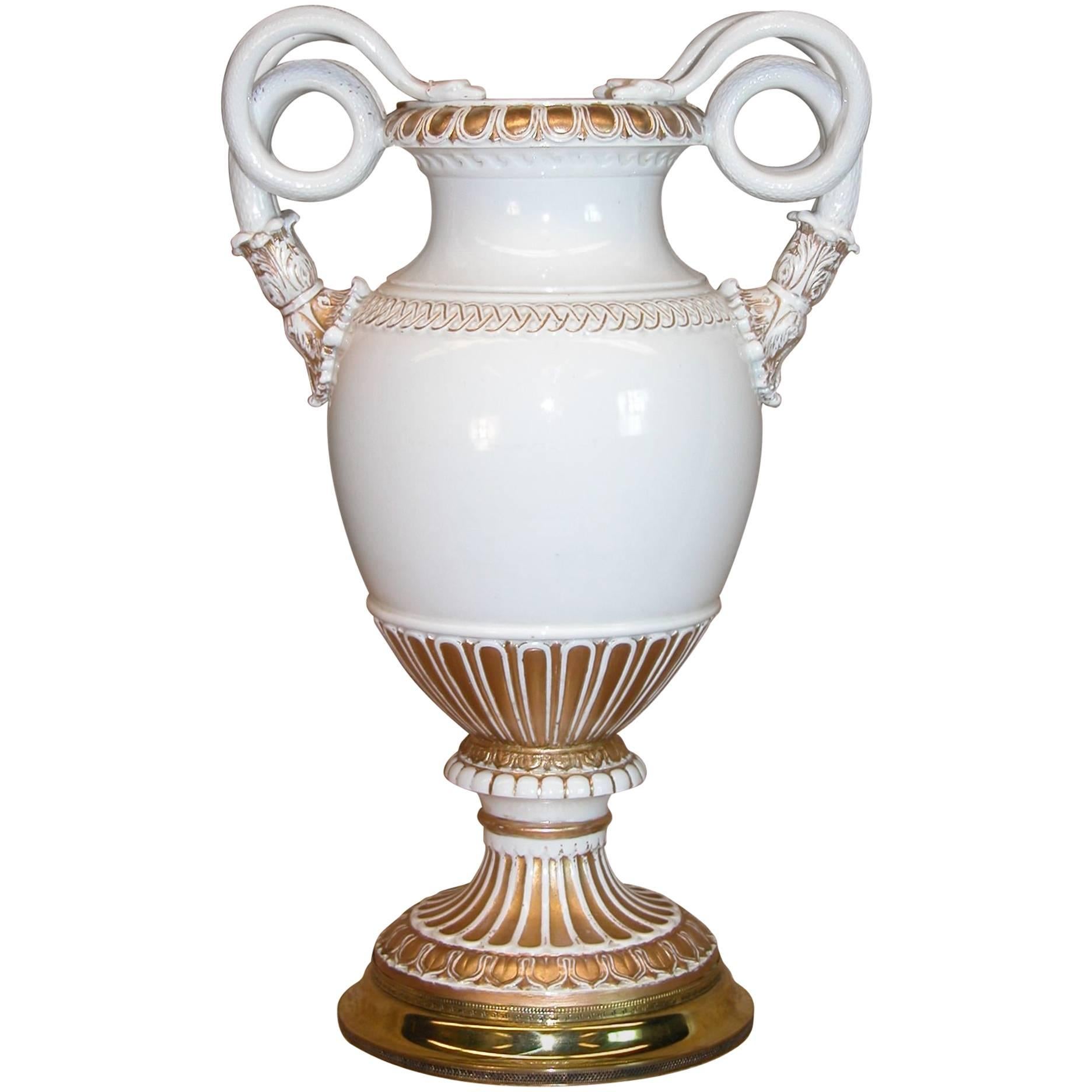 Meissen Neoclassical Style Porcelain Vase, circa 1870 For Sale