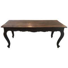 Mid-19th Century French Provincial Dining Table with Extensions Antique Mid-19th Century French Provincial Dining Table with Extensions