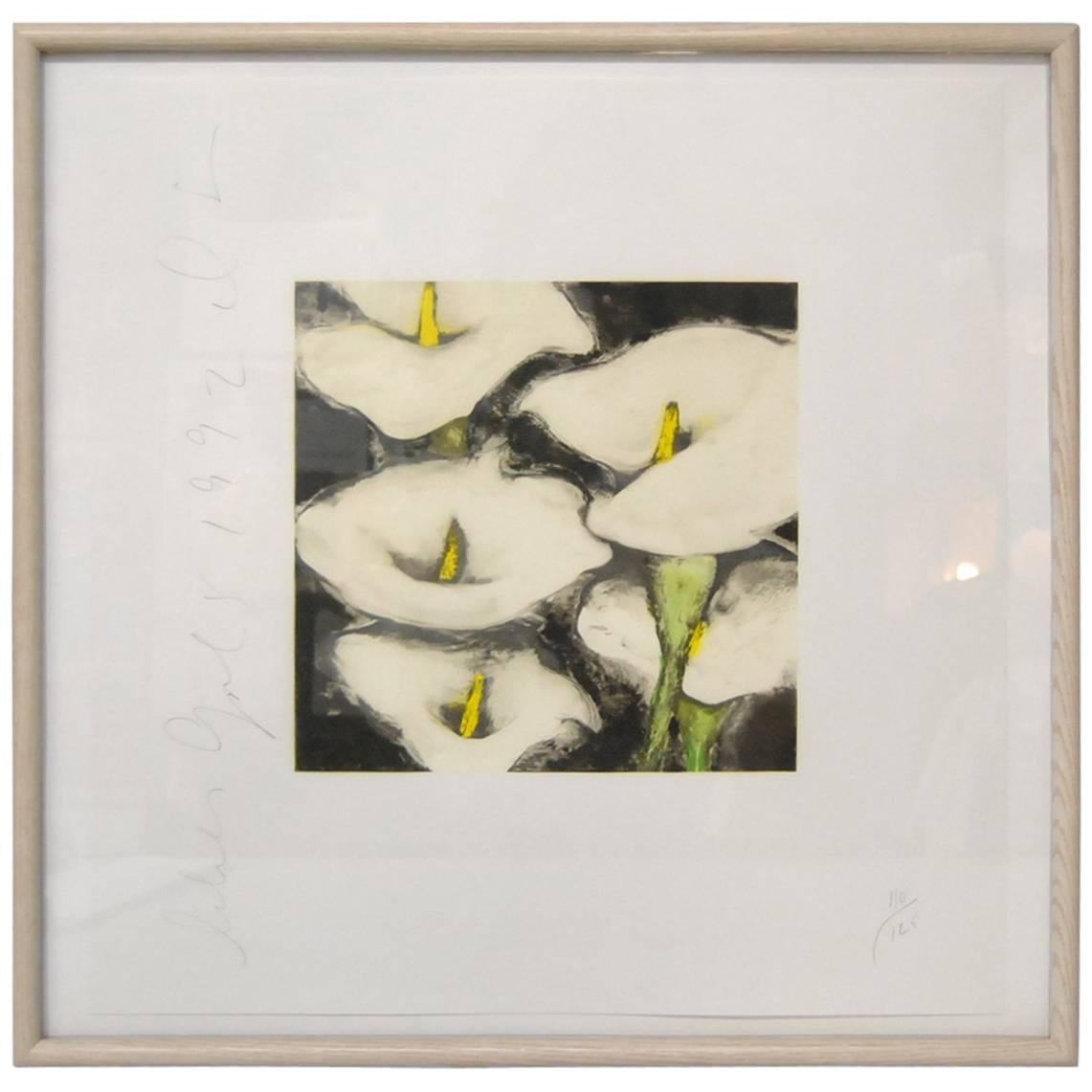 Donald Sultan Print, "Lillies" Signed and Numbered 110/125, 1992