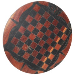 20th Century Folky Original Painted Round Game Board