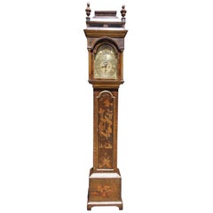 Antique English Chinoiserie Figural & Landscape Tall Case Clock, Joshua Allsop, C. 1700