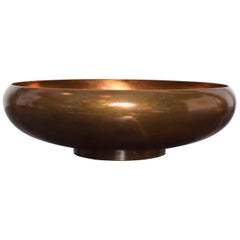 Mid-Century Modern Saxton Brass Bronze Decorative Sculptural Bowl