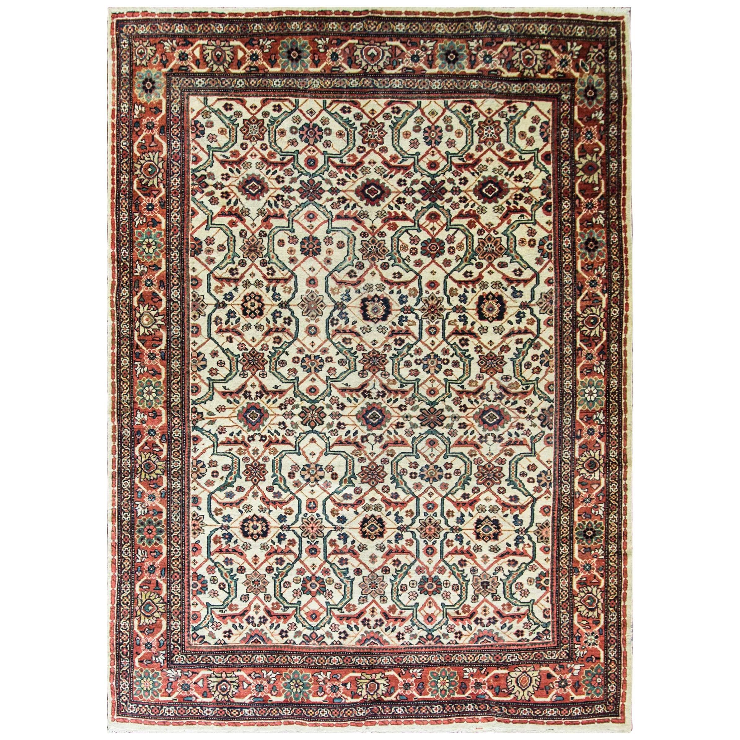  Antiker persischer Sultanabad-Teppich aus Sultanabad, 7' x 10'