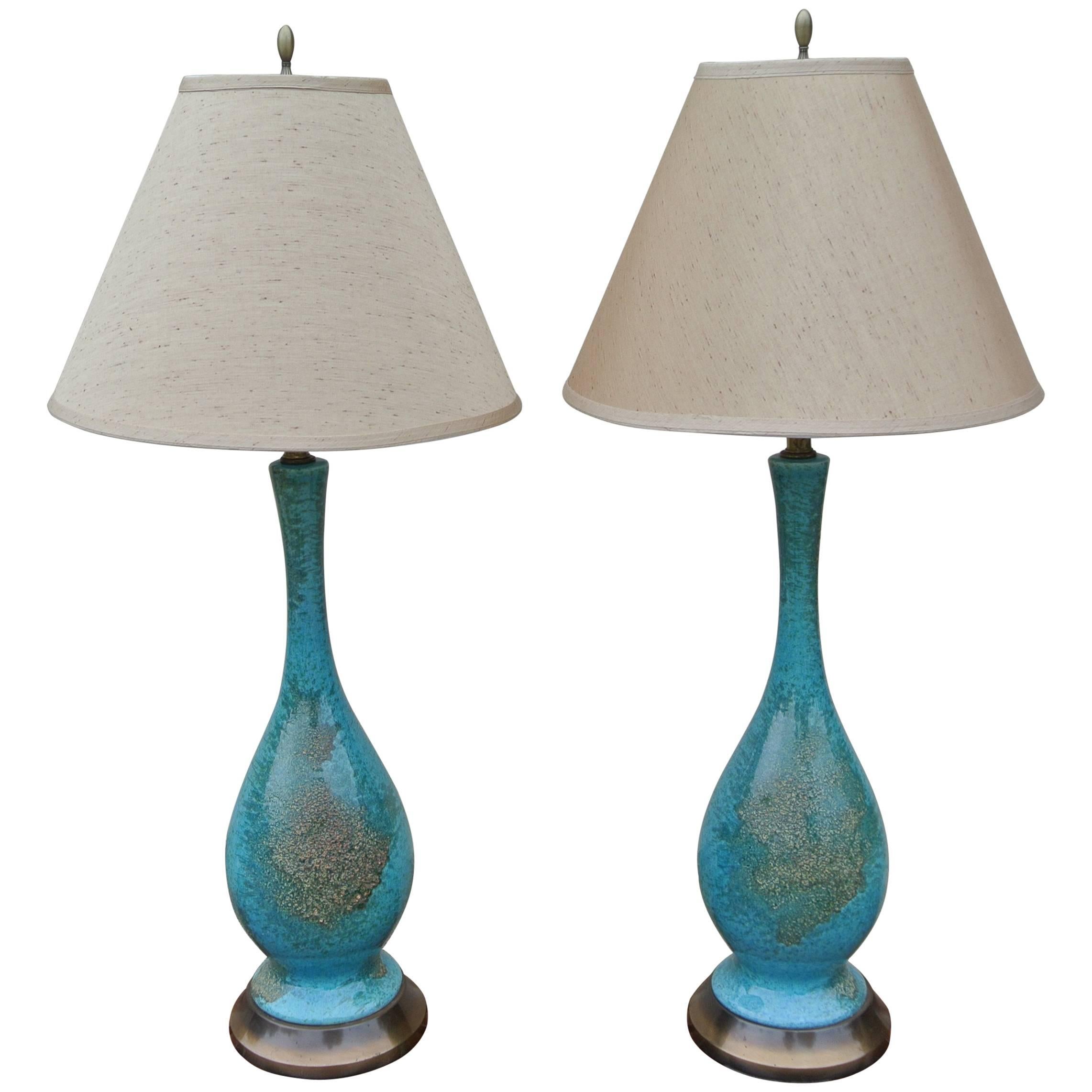 Ceramic Glazed Table Lamps For Sale