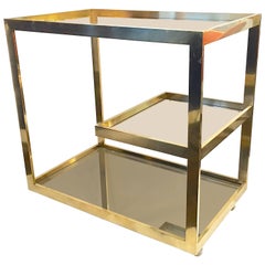 Brass Bar or Serving Cart by Cy Mann