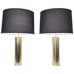 Pair of Brass Lamps by Nessen