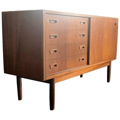 Petite Danish Modern Teak Buffet or Sideboard 8