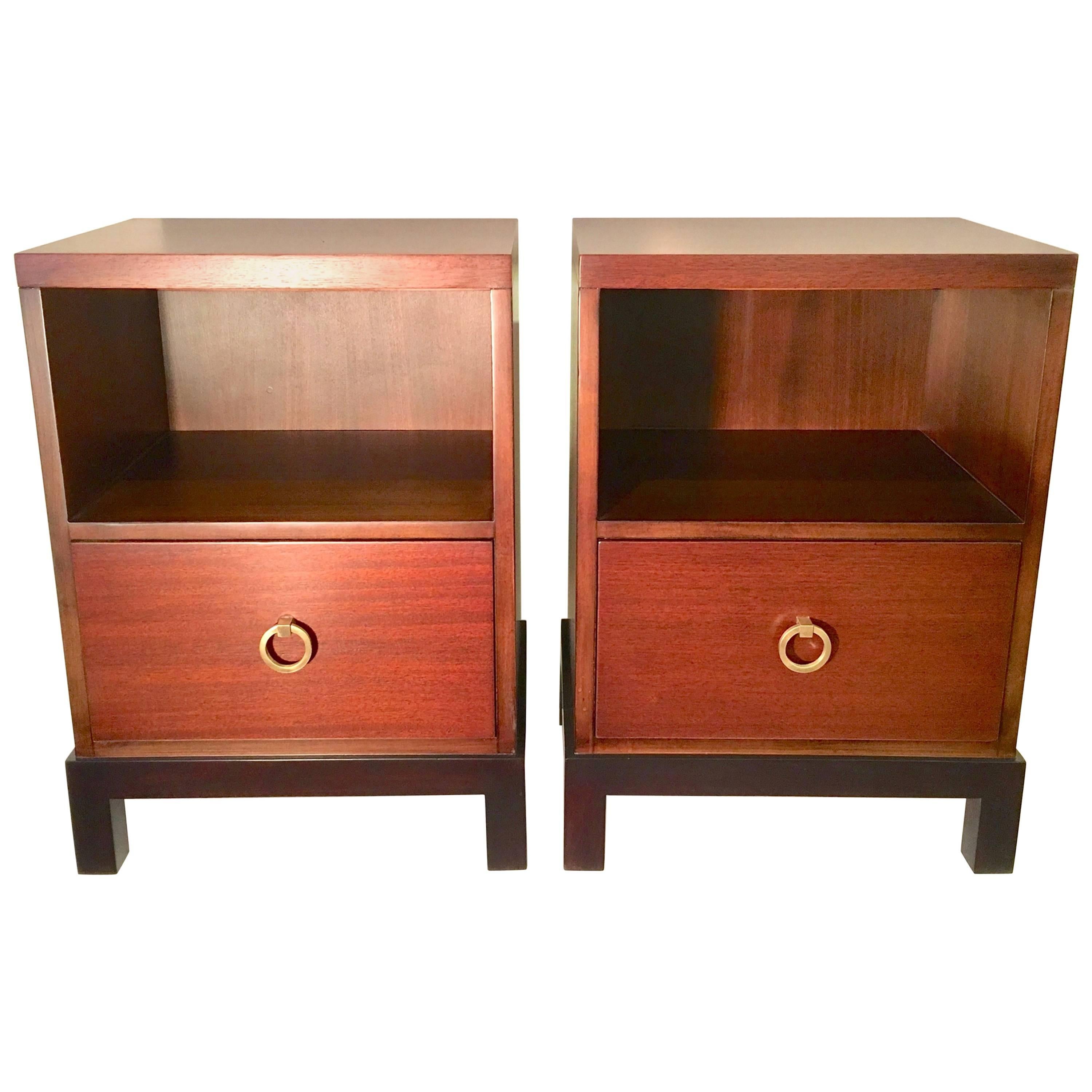 Pair of Nightstands by T.H. Robsjohn-Gibbings for Widdicomb For Sale