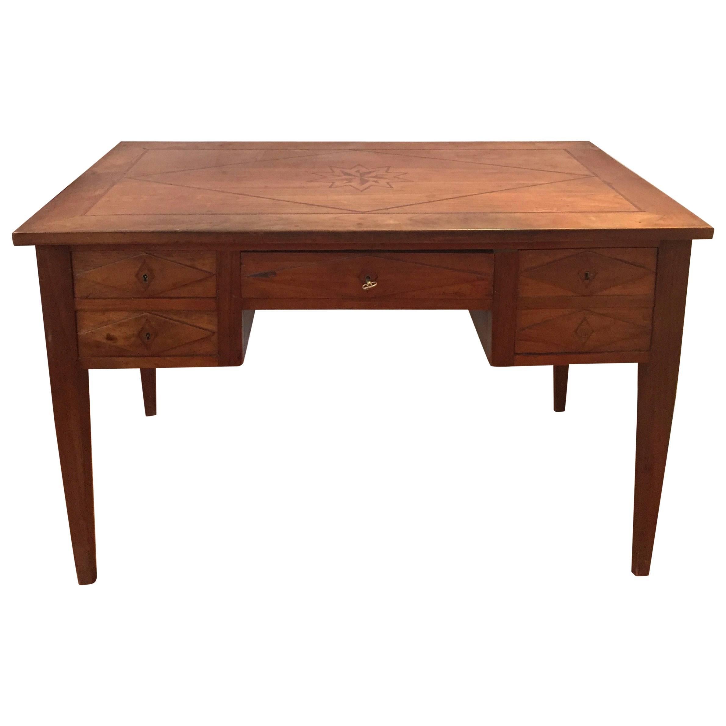 French Early 19th Century Elm Bureau Plat For Sale