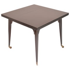 Edward Wormley Ebonized Flip-Top Mahogany Game Table for Dunbar