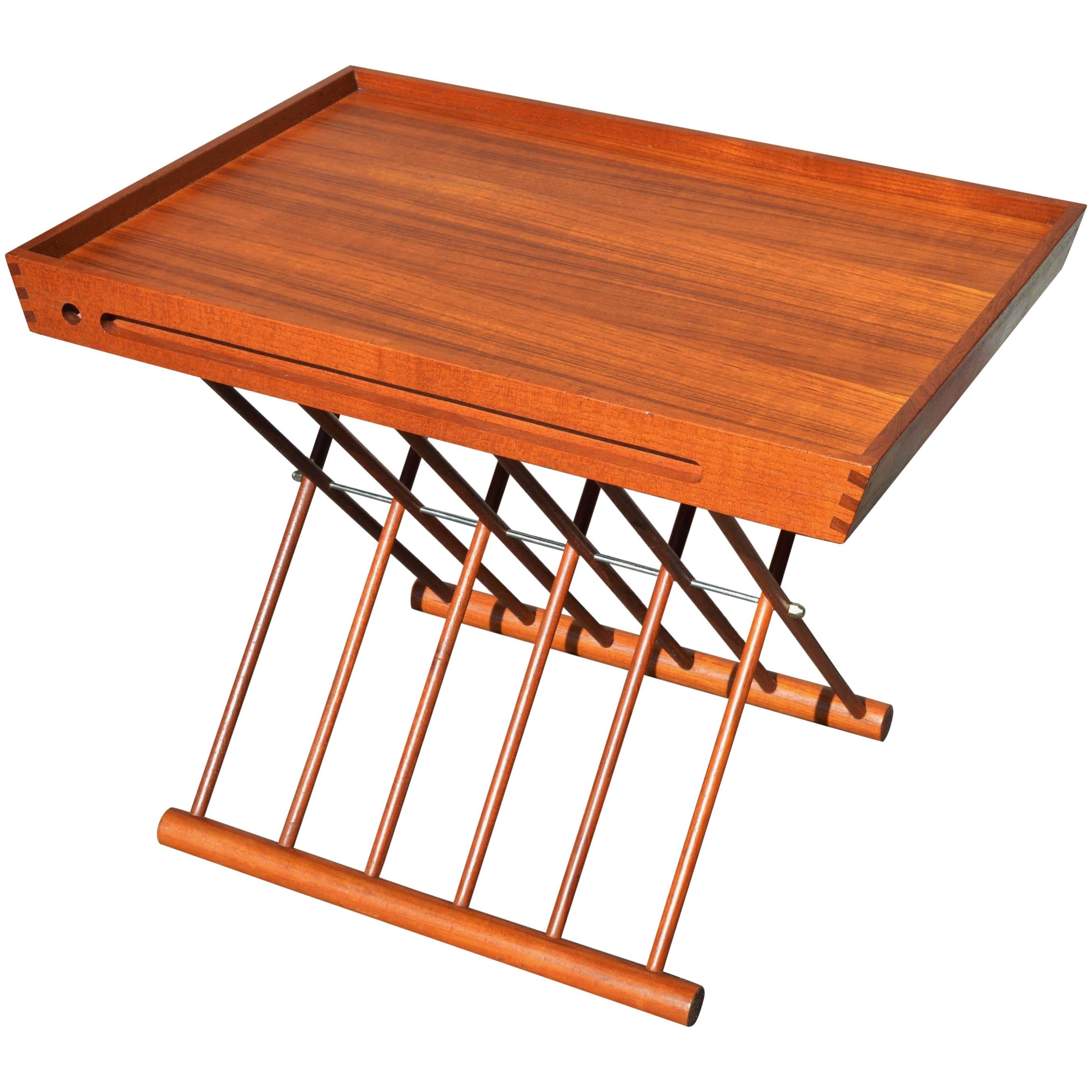 Danish Teak Folding Table For Sale
