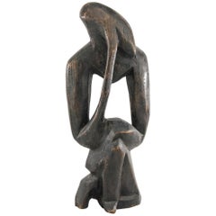 African Cubist Sculpture in Wood