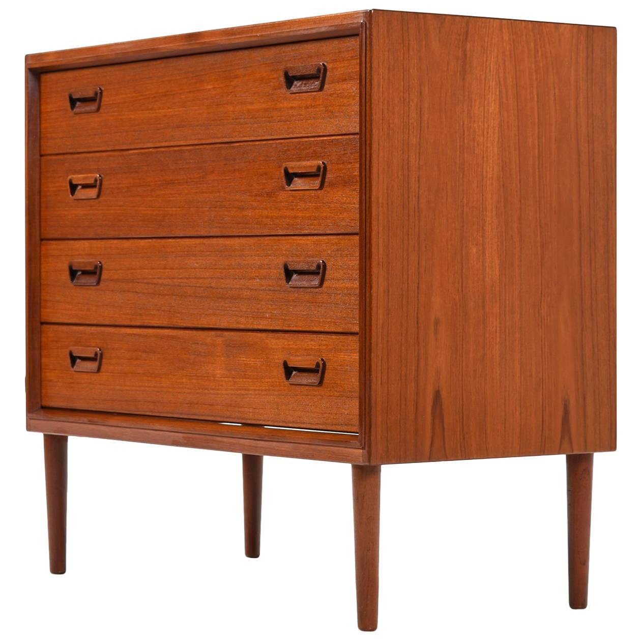 Early Modern Danish Teak Bachelors Chest Dresser, Circa 1950's