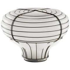Exquisite Glass and Steel 'Chapeau' Table Lamp 5