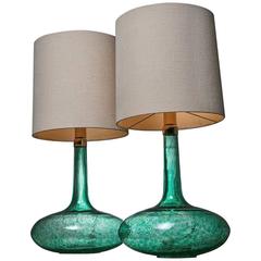 Remarkable Set of Two Table Lamps by Angelo Brotto for Esperia