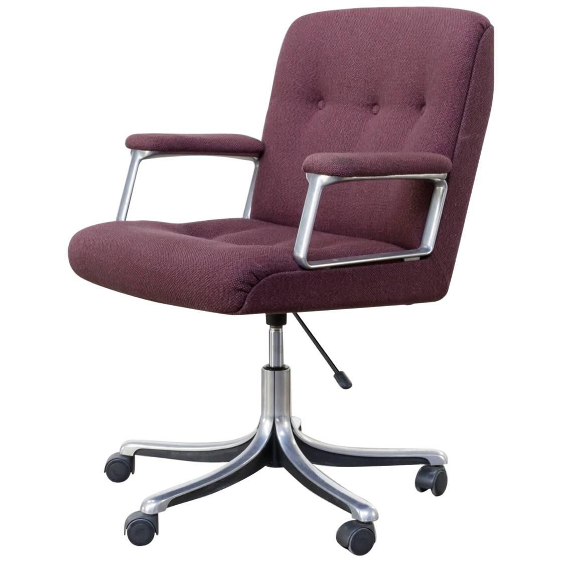 Mid-Century Osvaldo Borsani P128 Swivel Desk Chair for Tecno For Sale