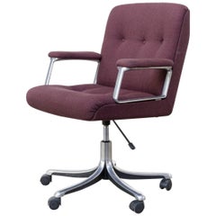 Mid-Century Osvaldo Borsani P128 Swivel Desk Chair for Tecno