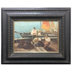 "Venezia", Paride Pozzato Oil on board, circa 1930