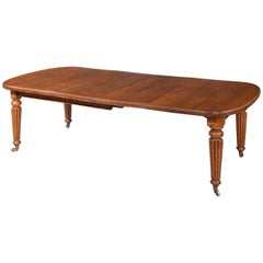 Late Regency Period Mahogany Extending Dining Table with Reeded Decoration