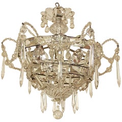 Antique Small Louis XV Style Ceiling Pendant or 
Plafonnière
