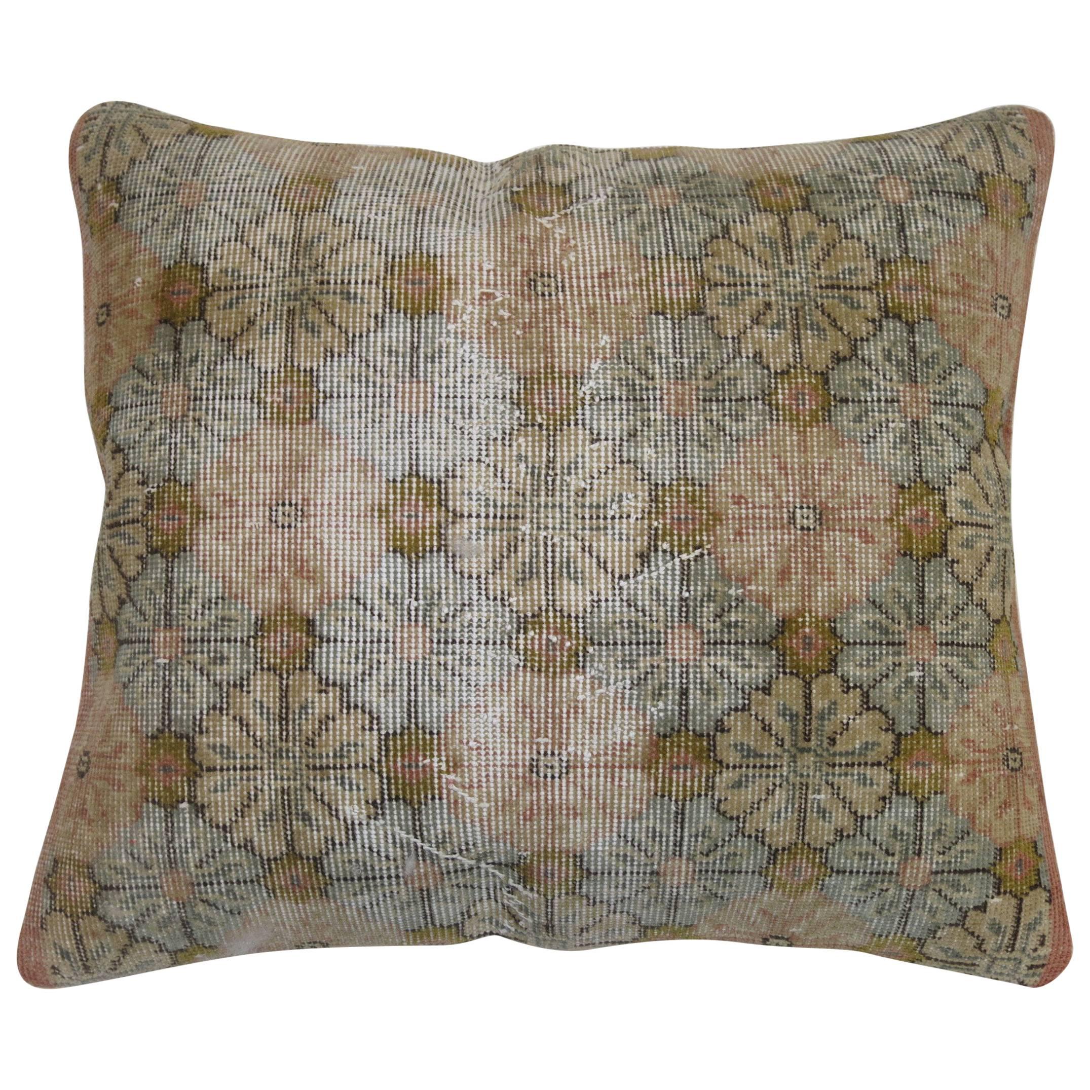 Large Floral Turkish Pillow For Sale