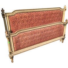 French Antique Original Painted King Size Bed