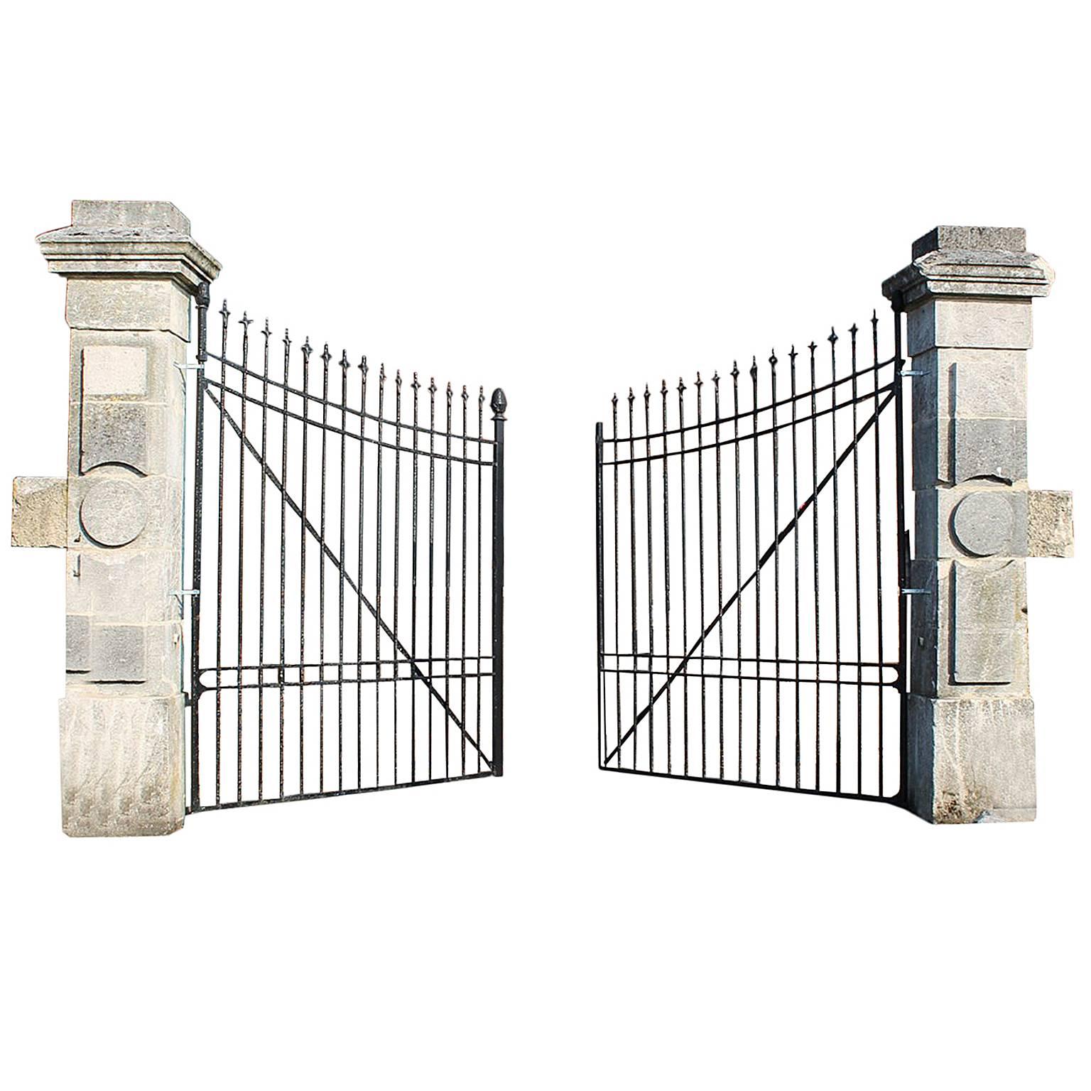 Antique Gate and Gate Posts 19 the Century