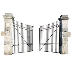 Antique Gate and Gate Posts 19 the Century
