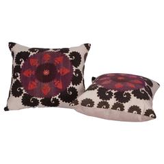 Pillow Cases Made Out of an Early-20th Century Uzbek Samarkand Suzani