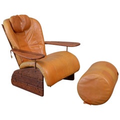 Retro Pacific Green Havana Lounge Chair