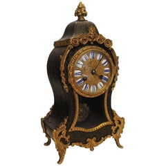 19th Century French Boulle and Brass Inlay Clock by Barrard & Vignon. c. 1870