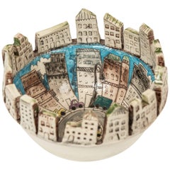 "Fire Escape" Ceramic Bowl by Nisha 12