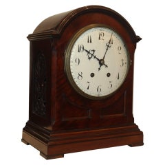 Edwardian Mahogany Table or Mantel Clock 9
