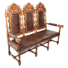 19th Century English Settee, circa 1870