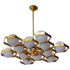 Pair of Italian Murano Globes Chandeliers 8