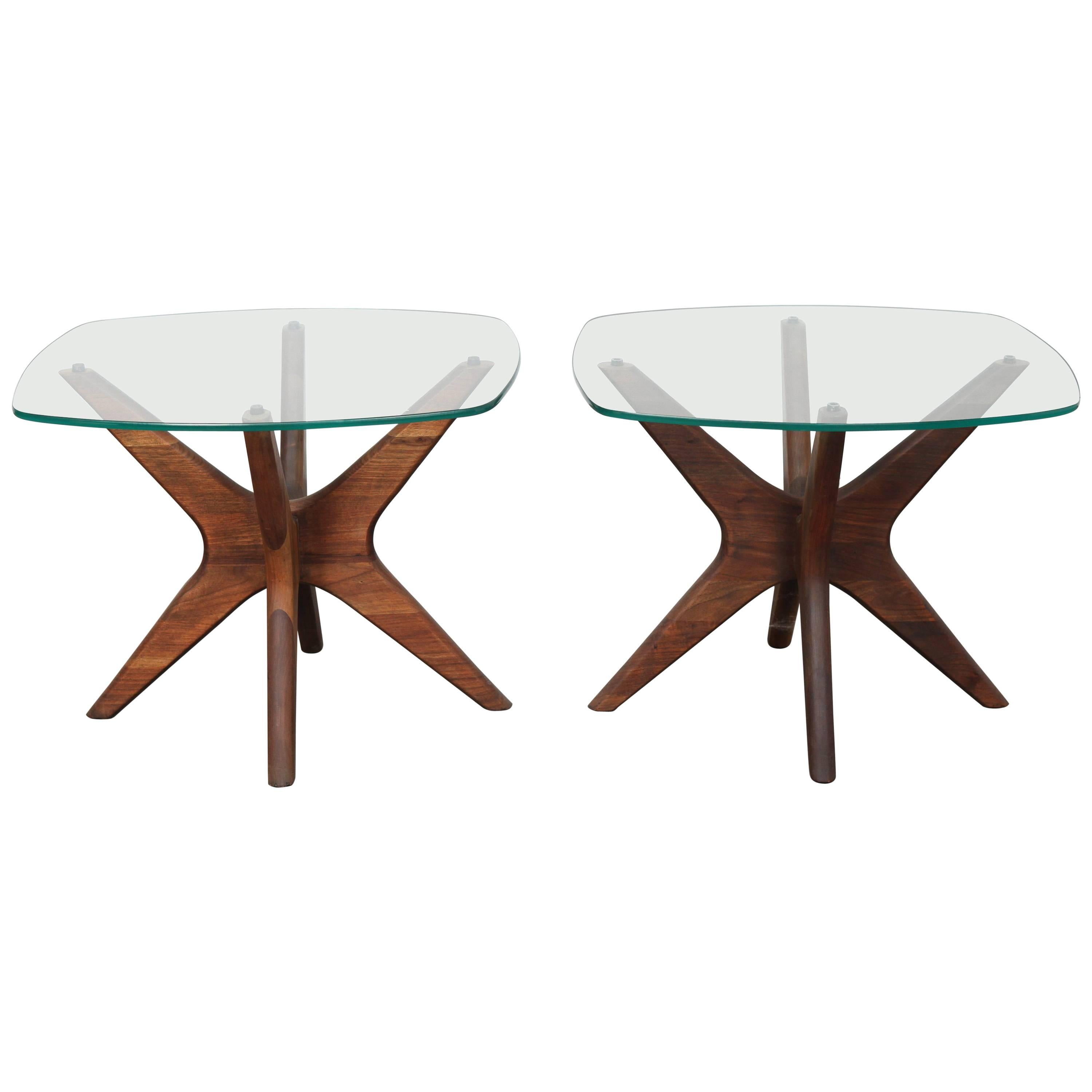 Pair of Mid-Century Walnut End Tables by Adrian Pearsall for Craft Associates